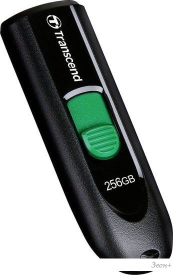 USB Flash Transcend JetFlash 790C 256GB (черный/зеленый)