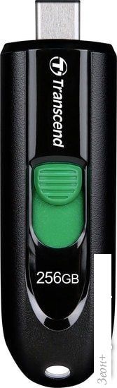 USB Flash Transcend JetFlash 790C 256GB (черный/зеленый)