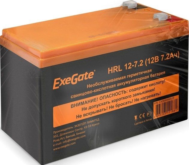 Аккумулятор для ИБП ExeGate HRL 12-7.2 (12В, 7.2 А·ч)