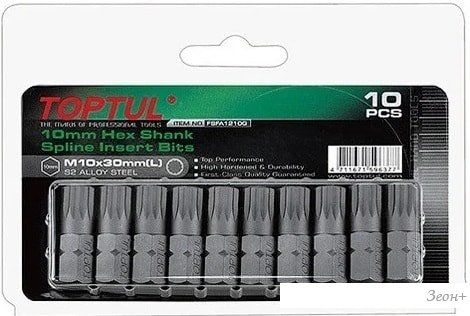 Набор бит Toptul FSFA1208G (10 предметов)
