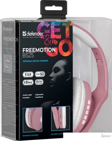 Наушники Defender FreeMotion B525 (розовый/белый)