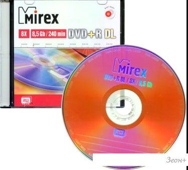 DVD-R диск Mirex Dual Layer 8.5Gb 8x Mirex slim UL130062A8S