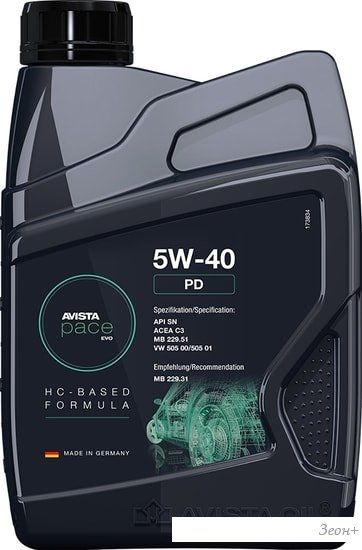 Моторное масло Avista Pace Evo PD 5W-40 1л