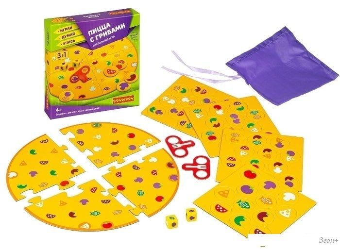 Развивающая игра Bondibon Пицца с грибами ВВ4330