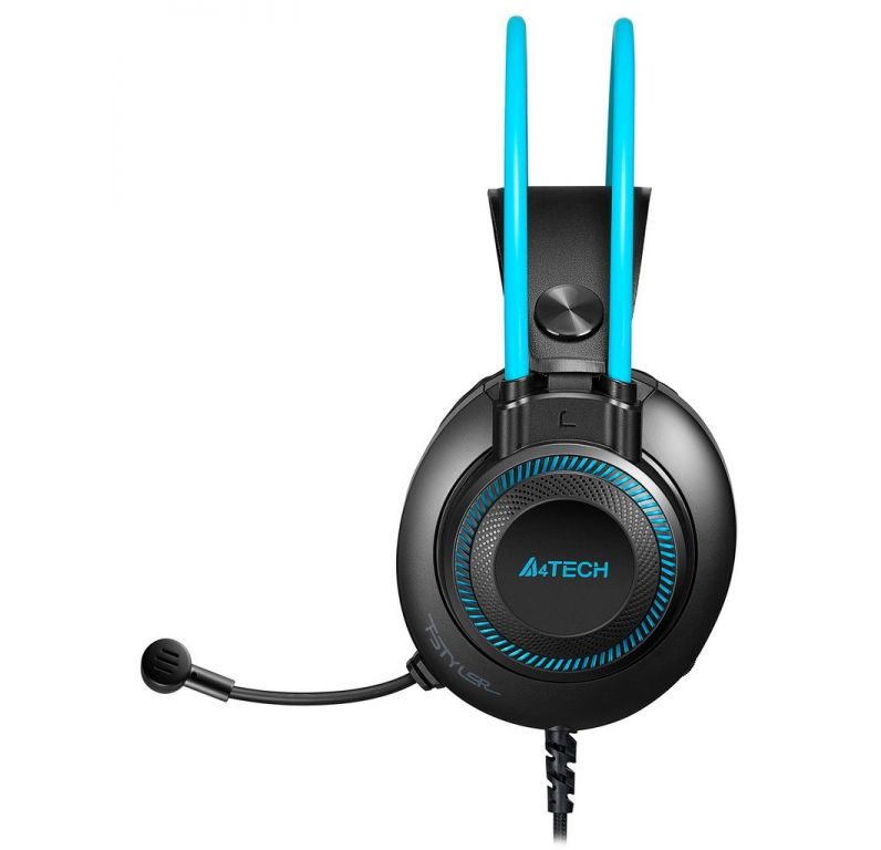 Наушники A4Tech Fstyler FH200i (черный/голубой)