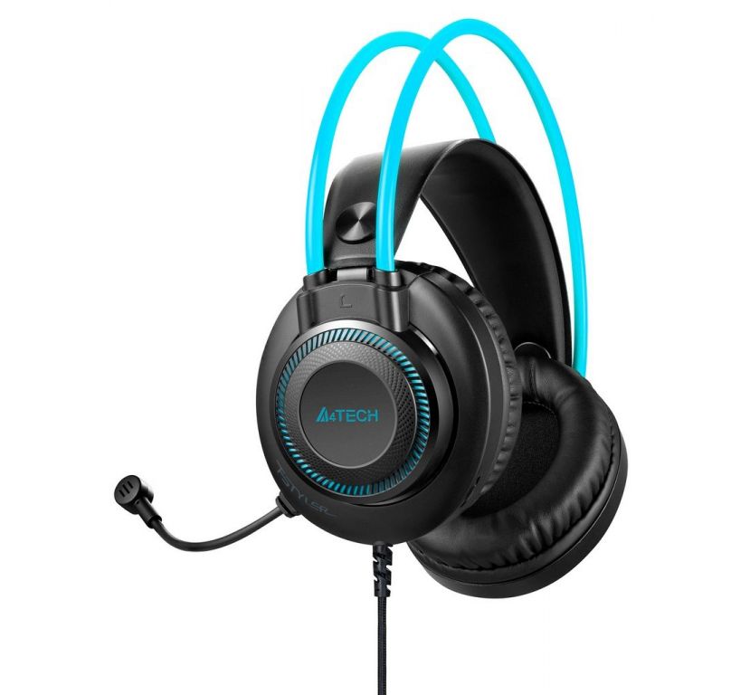 Наушники A4Tech Fstyler FH200i (черный/голубой)