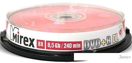 DVD-R DL диск Mirex 8.5Gb 8x по 10 шт. Cake box UL130062A8L