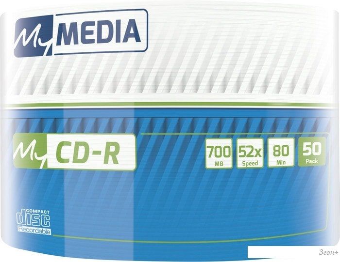 CD-R диск MyMedia 700Mb MyMedia 52x в пленке 50 шт. 69201