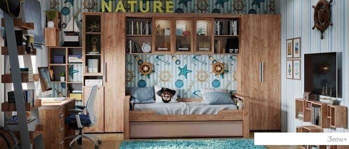 Полка Глазов Nature 100 (дуб табачный craft)