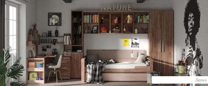Полка Глазов Nature 100 (дуб табачный craft)