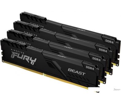   Kingston FURY Beast 4x8GB DDR4 PC4-25600 KF432C16BBK4/32