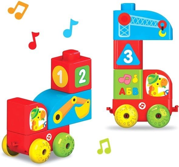 Конструктор Азбукварик Talky Blocks 4630027291271 Машинки на стройке