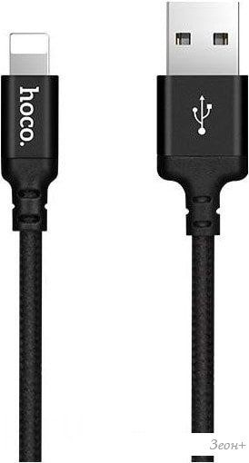 Кабель Hoco X14 Lightning (1 м, черный)