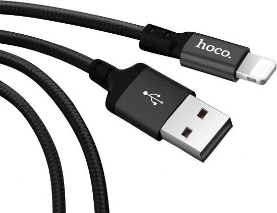 Кабель Hoco X14 Lightning (1 м, черный)