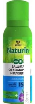 Аэрозоль от насекомых Gardex Naturin N002 от комаров и клещей 100 мл