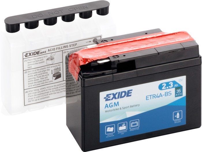 Мотоциклетный аккумулятор Exide ETR4A-BS (2.3 А·ч)