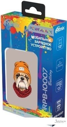 Портативное зарядное устройство Ritmix RPB-10007 (бульдог)