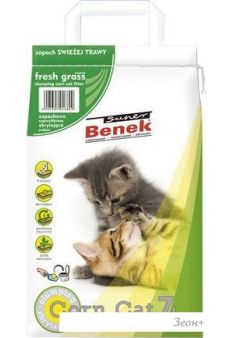 Наполнитель Super Benek Corn Cat Свежая трава 25 л