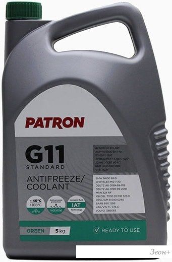 Антифриз Patron G11 Standard Green 5кг