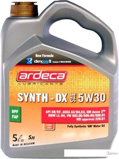 Моторное масло Ardeca SYNTH-DX 5W-30 5л