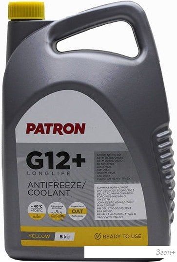 Антифриз Patron G12+ LongLife Yellow 5кг