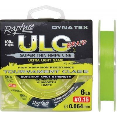 Леска рыболовная Леска плетеная Rapture Dyna-Tex ULG Lime 100 0.06мм / 054-60-006